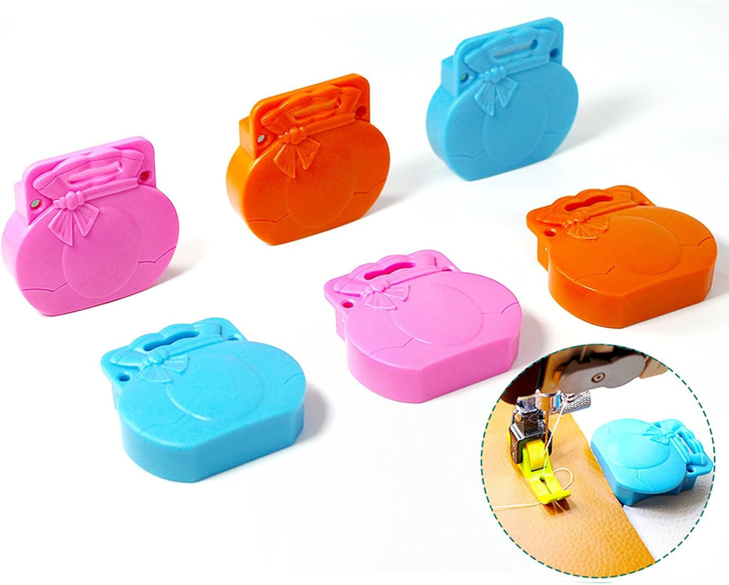 Sowiichi Magnetic Seam Guide for Sewing Machine, 3pcs 2025 Upgraded Multifunctional Polygonal Seam Guide Hemmer Guide, Universal Sewing Accessory Supplies for Magnet Making Machines