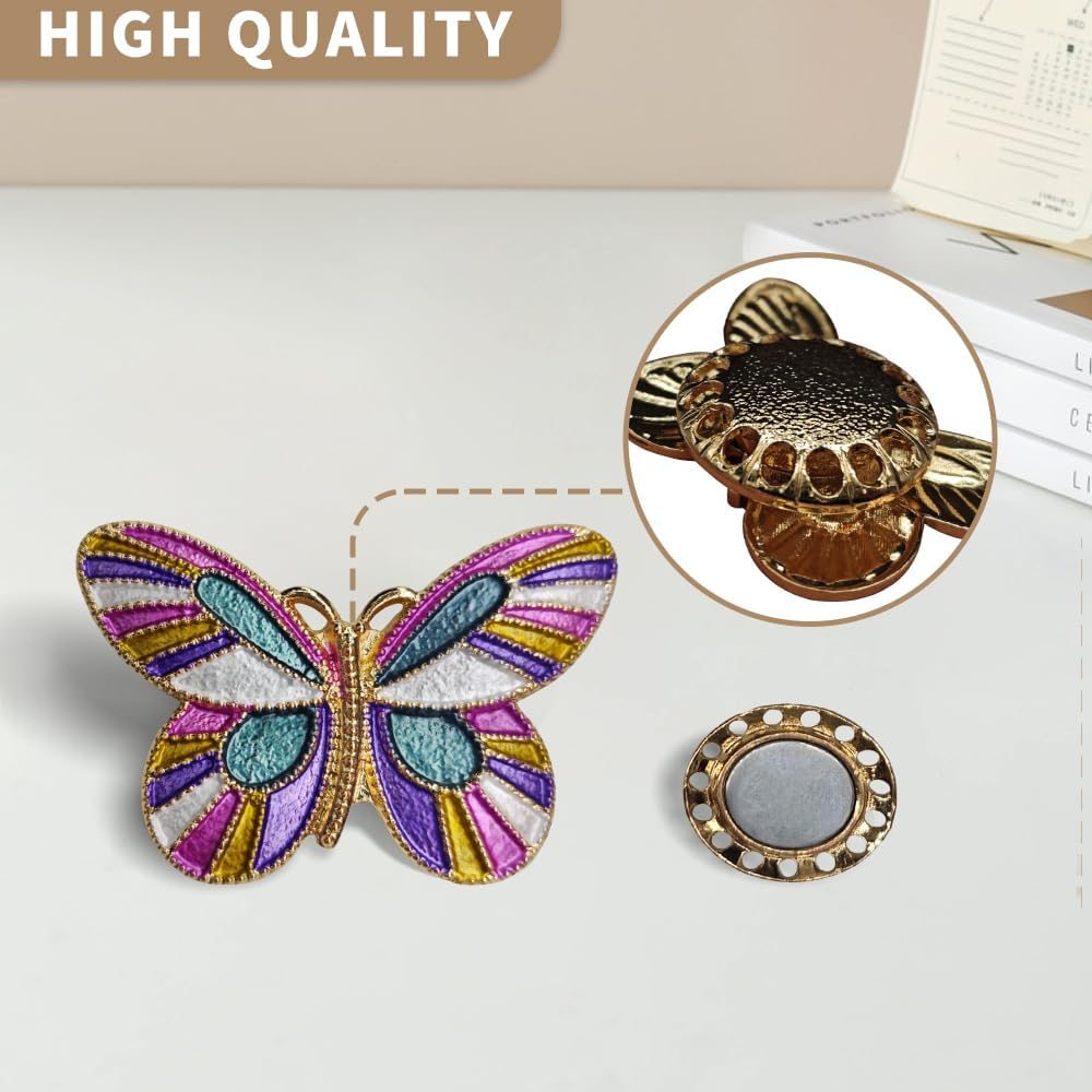 Needle Minder Magnet, Magnetic Needle Minder, Needle Minders Magnetic Cross Stitch Accessories, Magnetic Needle Holder, Life Tree, Butterfly, Cats, Owl, Heart (Butterfly)