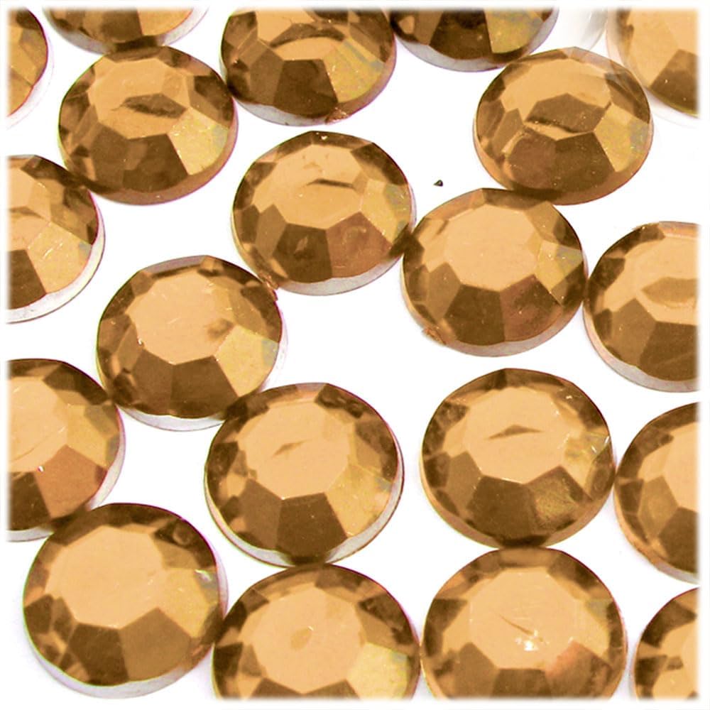 The Crafts Outlet 72pc Rhinestones Round 20mm - Flatback Golden Yellow