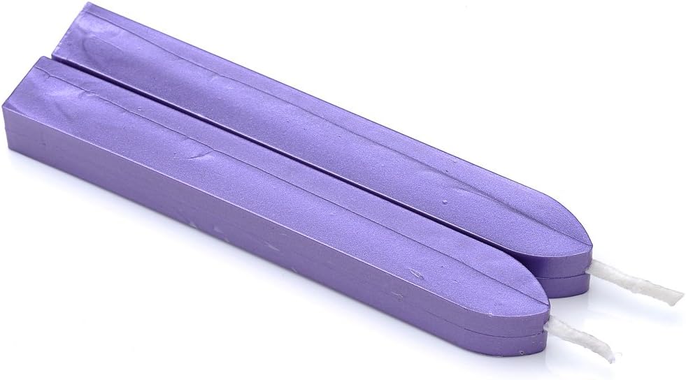 Yoption 5 Pcs Totem Fire Manuscript Sealing Seal Wax Sticks with Wicks Cord Wick Sealing Wax for Postage Letter Retro Vintage Wax Seal Stamp (Purple)