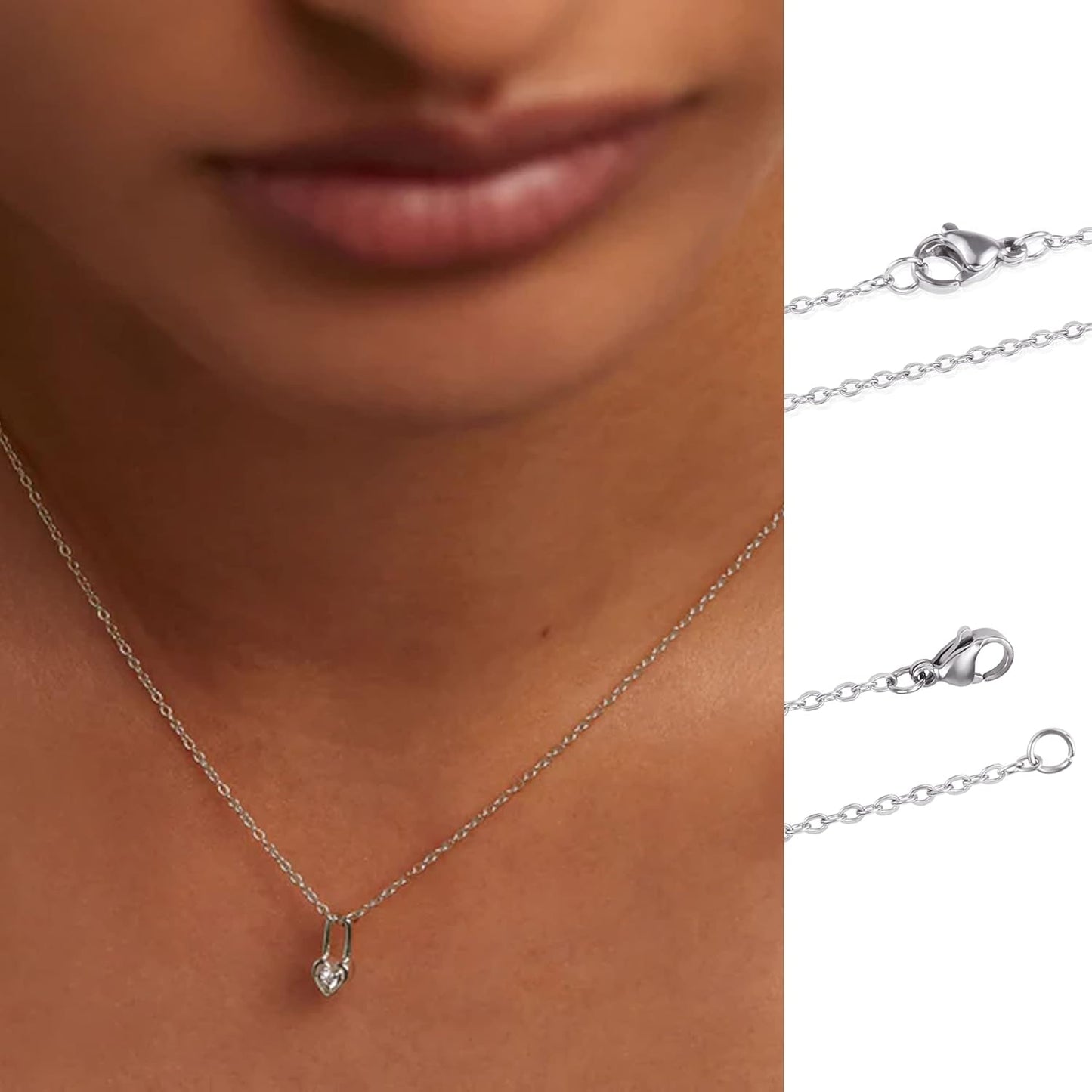 Wholesale 12 PCS Genuine Stainless Steel Fine Cable Chain Necklace Chains Bulk for Jewelry Making 18-30 Inches (30 Inch(2MM))