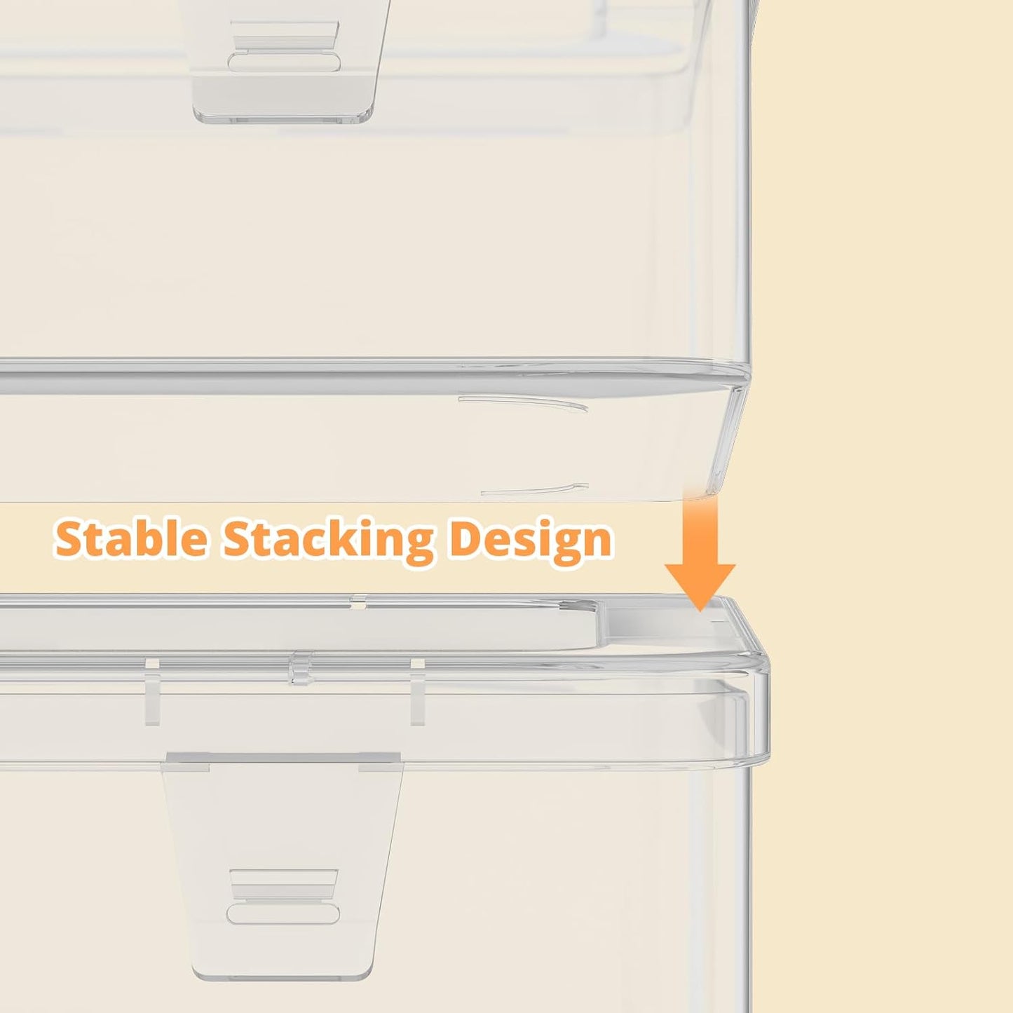 Mathtoxyz Bead Organizer Box(Red,Yellow,Blue), 93Pcs Small Bead Organizers and Storage Plastic Cases Mini Clear Containers Boxes with Hinged Lid and Rectangle for Bracelet Making DIY Jewelry Craft
