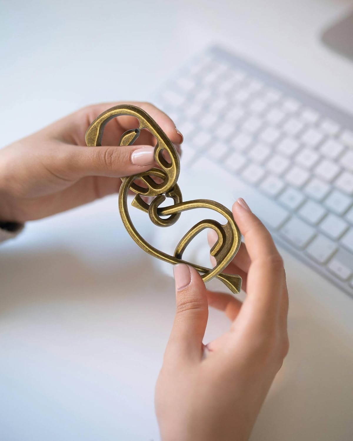 Fun Metal Brain Teaser Puzzle Games - Adults Mind 3D Toys -Teens IQ Insight Challenge - Educational Gift for Ages 12+ (3PCS)