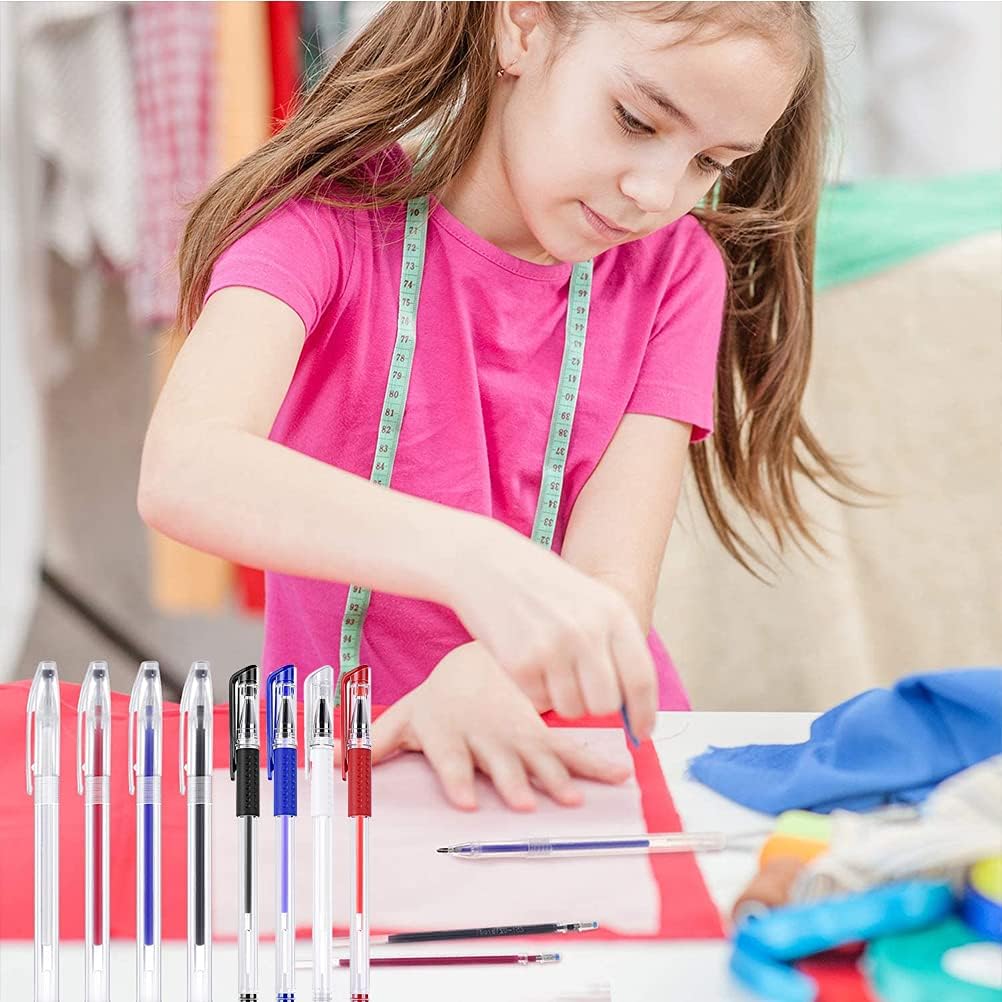 ELANE 16 Pcs Heat Erasable Fabric Marking Pens with 48 Refills, Heat Erasable Fabric Marker Set for Sewing, Quilting, and Tailoring