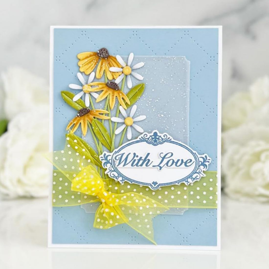 Cutting Dies Metal Stencils Scrapbooking Tools DIY Embossing Template for Paper Card Making Album Arts Crafts Supplies (Flower Set-20.4x10.1cm)