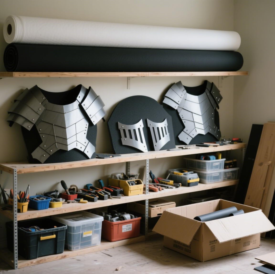 AMZQNART 2Pcs EVA Foam 6mm, Cosplay Foam 16x59 inch Black, High Density 90 kg/m³, for Craft Projects Cosplay Costumes, Fake Weapons, Decorations, Christmas, Easter, Thanksgiving, etc.