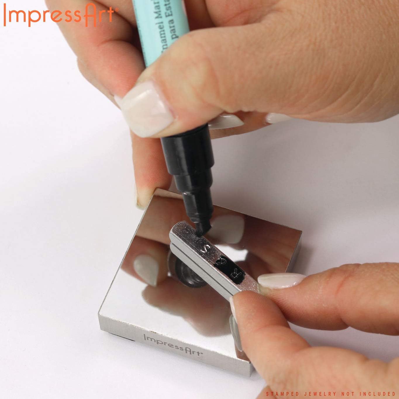 ImpressArt - Premium Metal Stamping Rectangle Blanks for Metal Stamping and Jewelry Making (24 Pack) (1 1/2" x 1/4" 3D Rectangle, Aluminum)