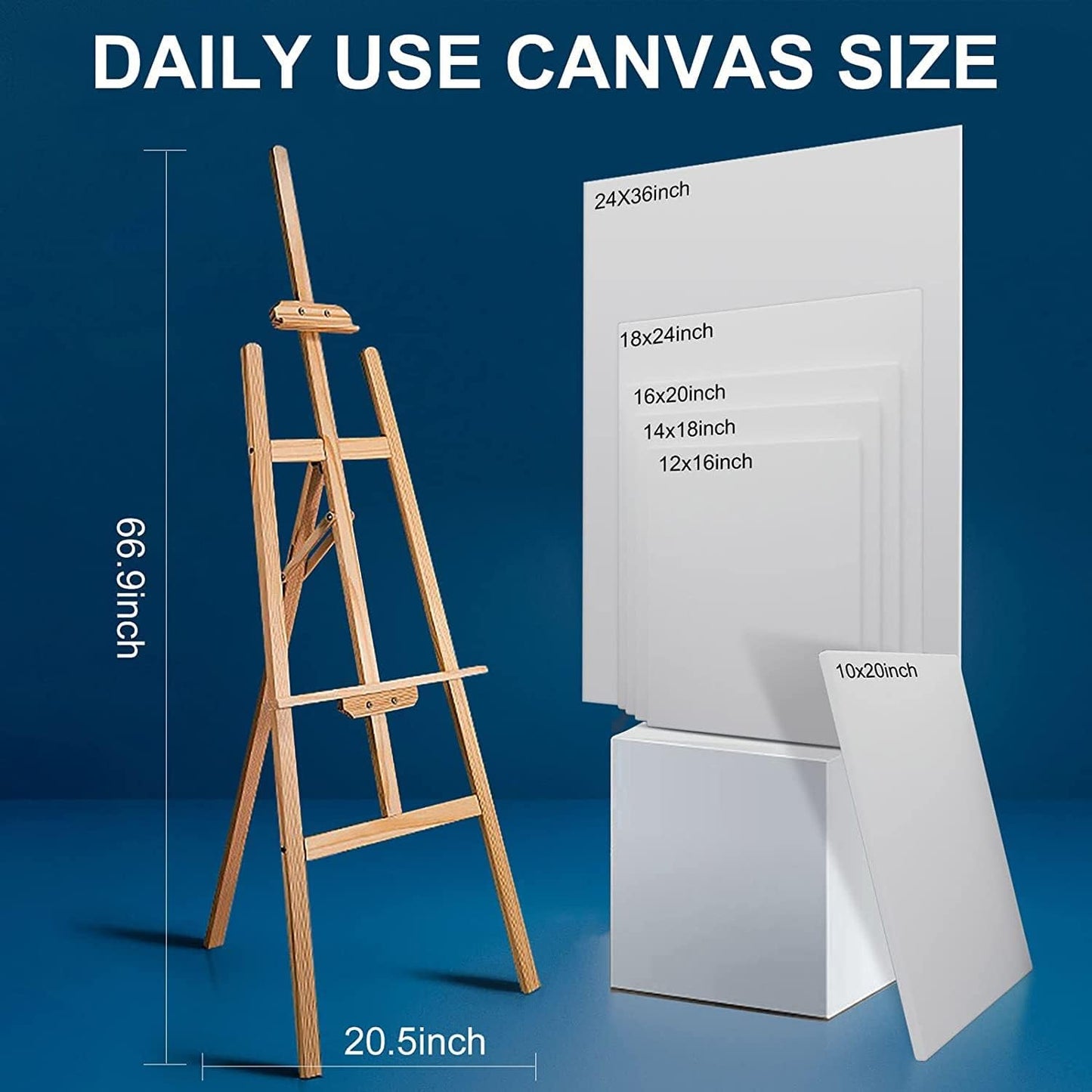 Large Canvas for Painting 30x40 Inch 3-Pack, 12.3 oz Triple Primed 100% Cotton Stretched Canvas, Blank Large Canvases for Oil Paint Acrylics Pouring & Wet Art Media