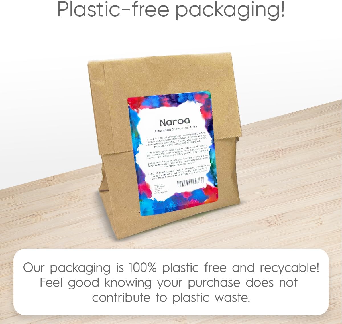 NAROA Natural Artist Sea Sponges for Painting 2 Pack | Large Art Tools for Decorating, Marbling, Sponging, Texturing and Crafts | Great for Artists & Children