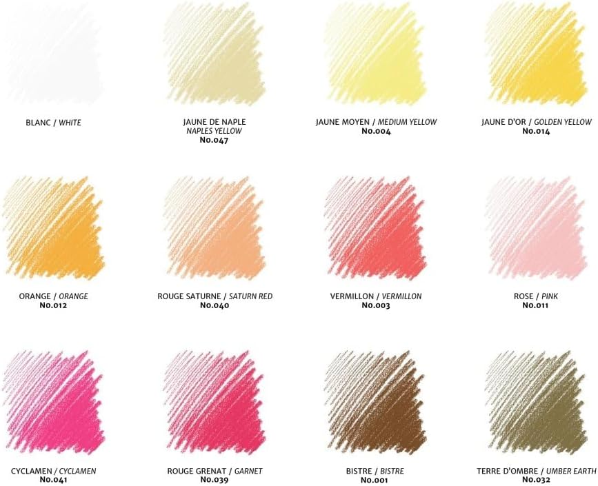 Conté à Paris 24 Count Assorted Colored Carrés Crayons Set