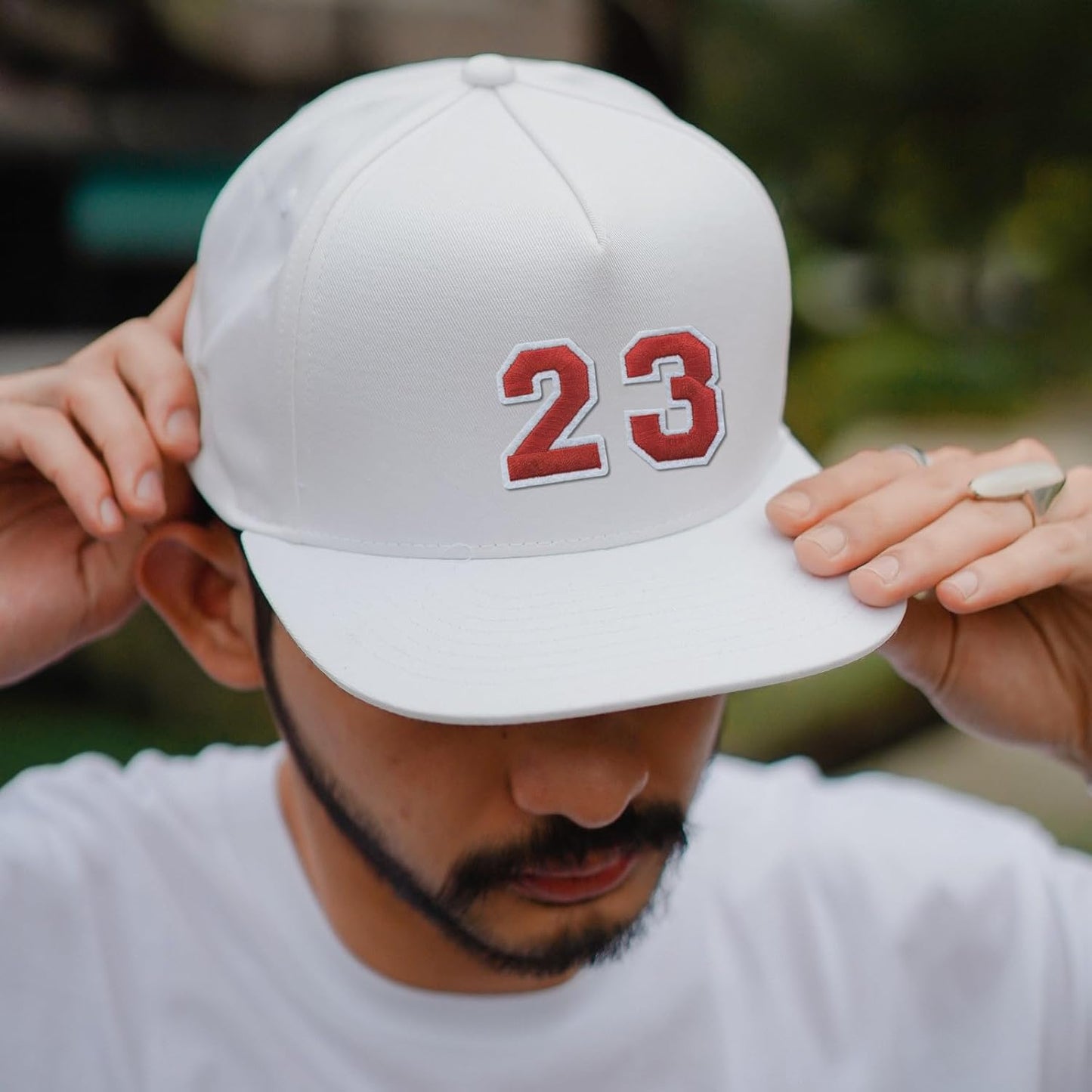 Number Iron On Patches, Numbers 0-9 Embroidery Applique Patch, DIY Decorative Heat Press Patches for Clothing Jeans Jackets Backpacks Hats (Red 50 Pcs)