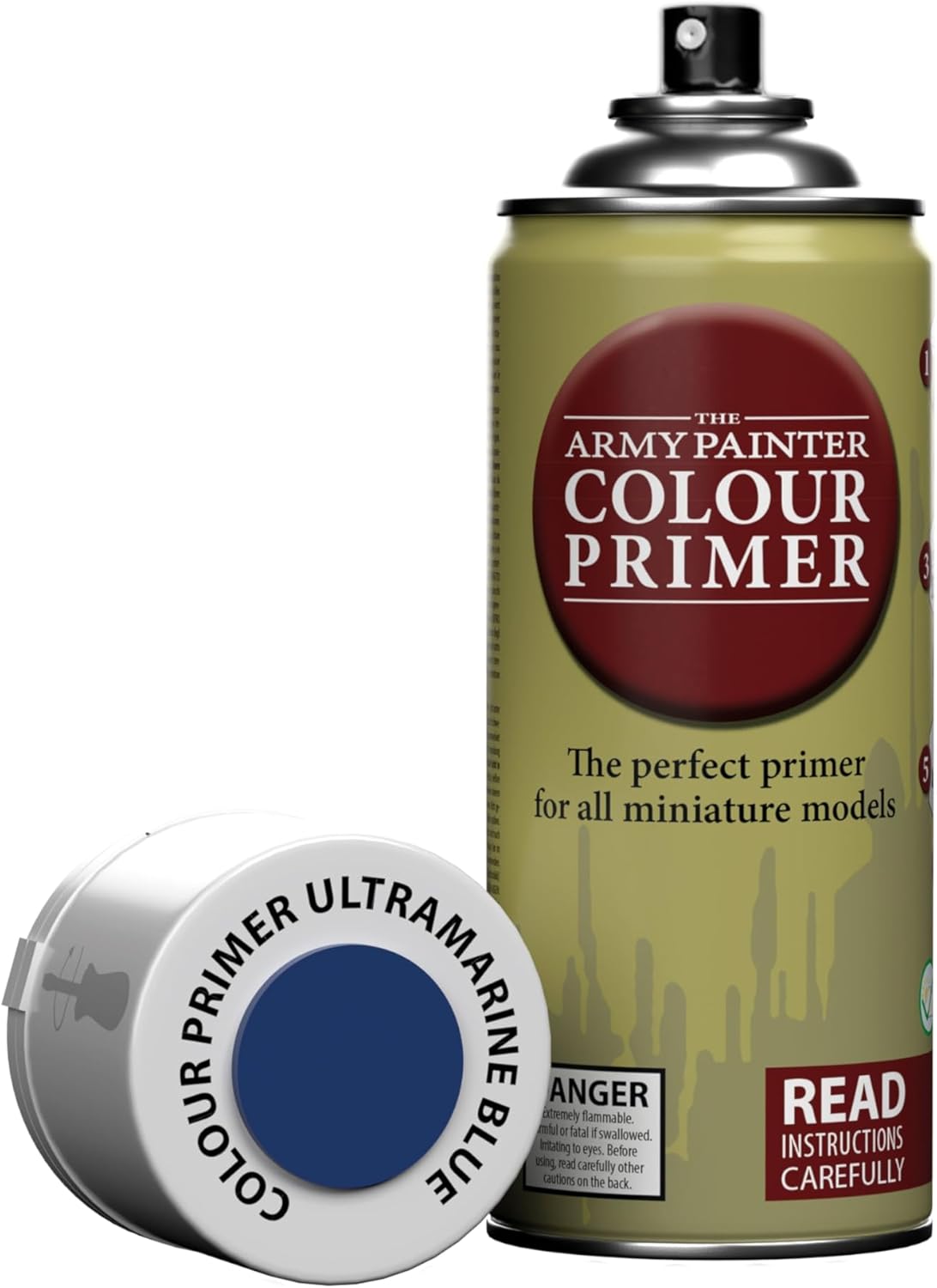 The Army Painter Colour Primer Ultramarine Blue, 400 mL Acrylic Spray Primer, Spray Paint Basecoat for Miniature Priming, Tabletop Roleplaying, Boardgames, and Wargames Miniature Modelling