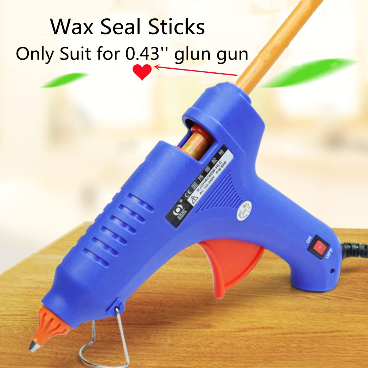 Pine Green Wax Sealing Sticks - 10pcs for Glue Gun and Seal Stamp, Melting Wax for 0.43'' Glue Gun