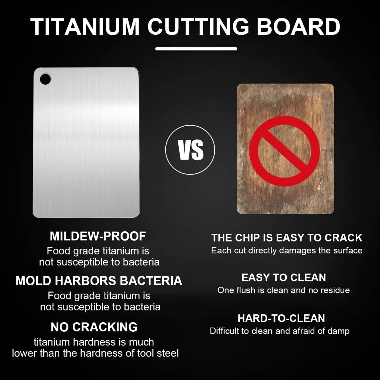Titanium Cutting Boards for Kitchen,Katuchef Titanium Cutting Board,Non toxic Doubld-Side Available Chopping Boards, Easy to Clean and Store(1PC-XL:18.11 * 11.81)