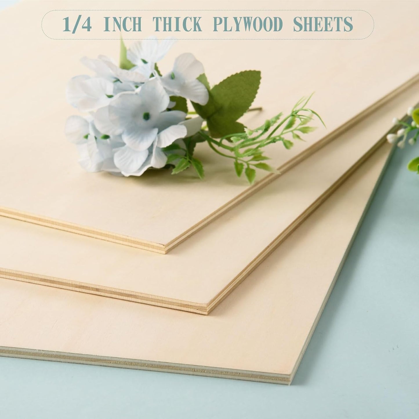 6 Pack 12 x 24 x 1/4 Inch-6mm Thick Basswood Sheets for Crafts Unfinished Plywood Sheets Rectangular Wood Panel Boards for DIY Laser Project, Wood Burning, Engraving, Architectural Models, Staining