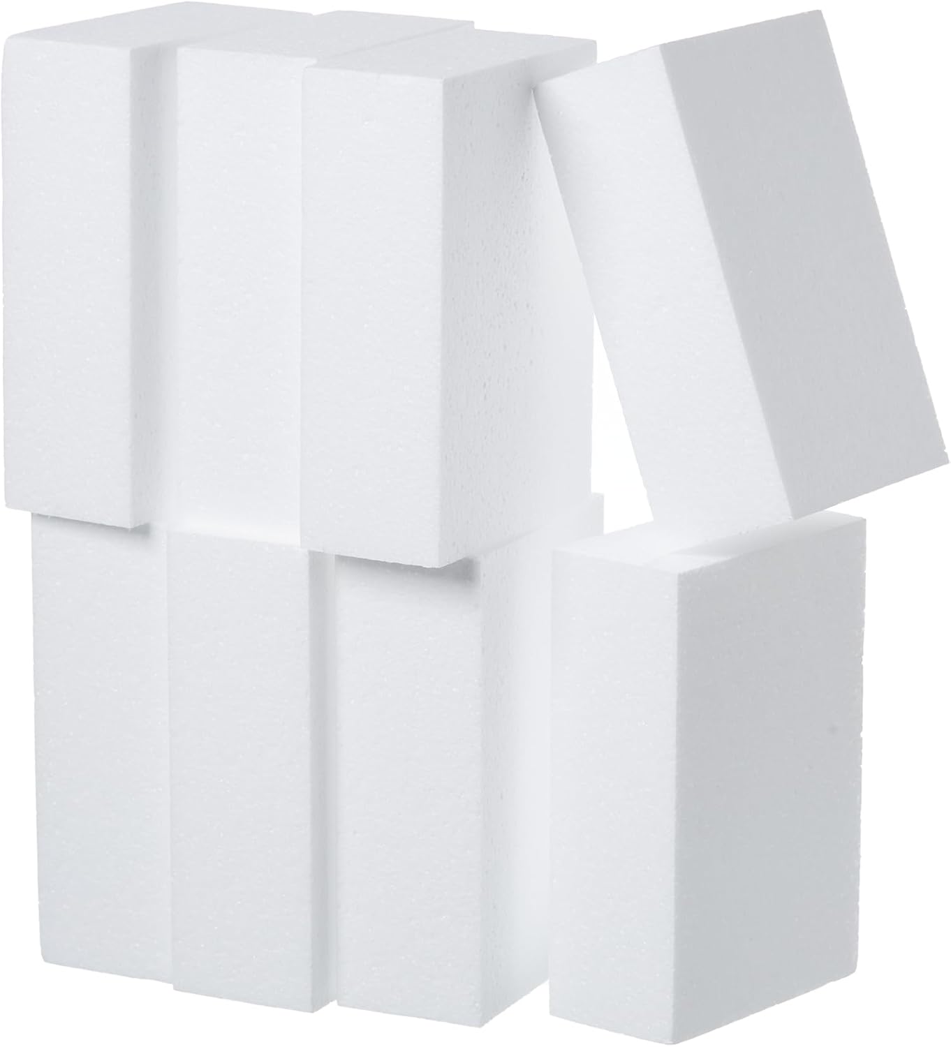 Crafare 8 Pack Craft Foam Blocks 6X4X2in Polystyrene Brick Rectangle for Arts School Projects Sculptures Floral Arrangements Modeling and Centerpieces