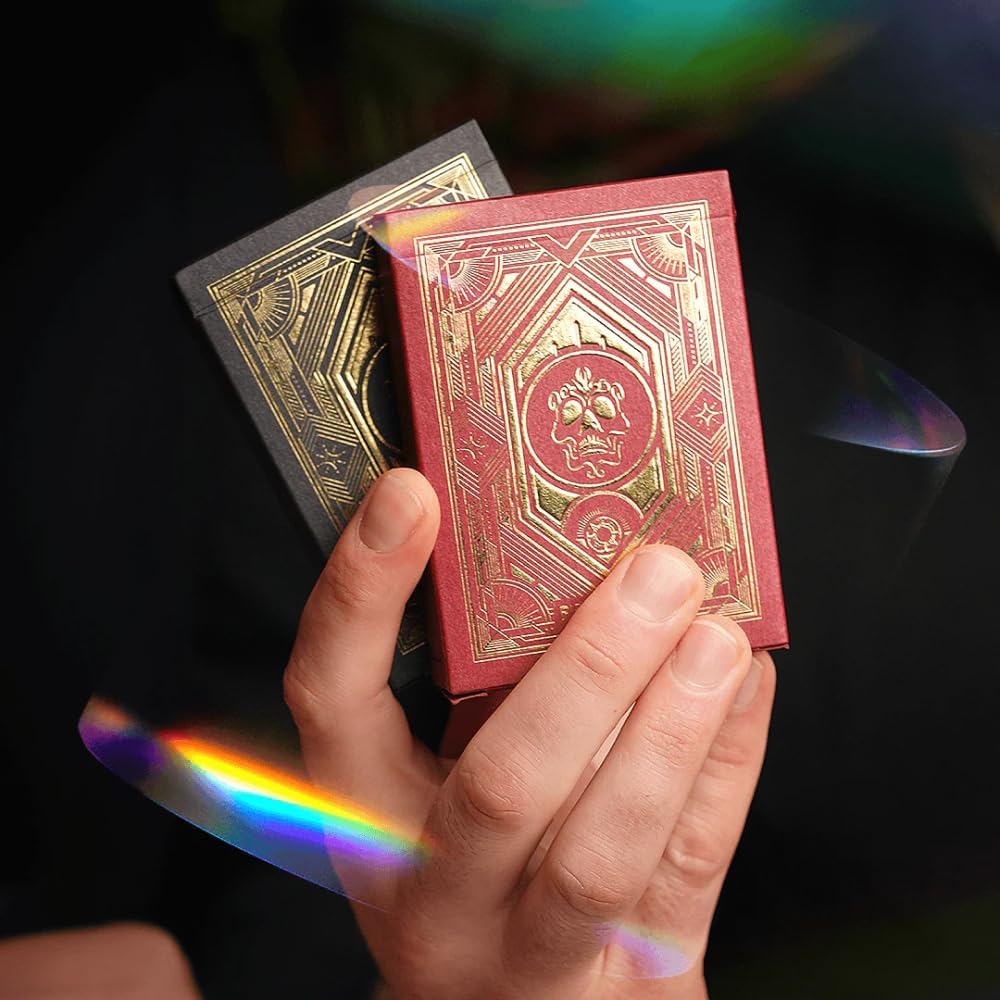 PIRATEGOLD Pirate Themed Metal Poker Chip Set 300pc for Texas Hold’Em, Gold, Silver, Gunmetal, Bronze Coins with 2 X Card Decks, 1 X Custom Wooden Carrying Case