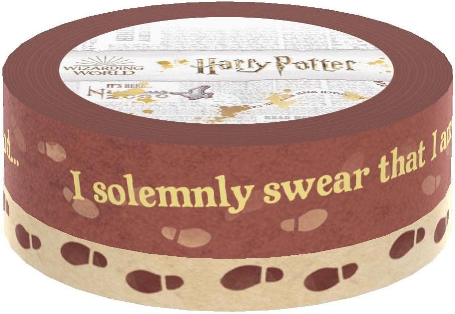 Paper House Productions Harry Potter Set of 2 Foil Accent Washi Tape Rolls for Scrapbooking and Crafts - Marauder's Map