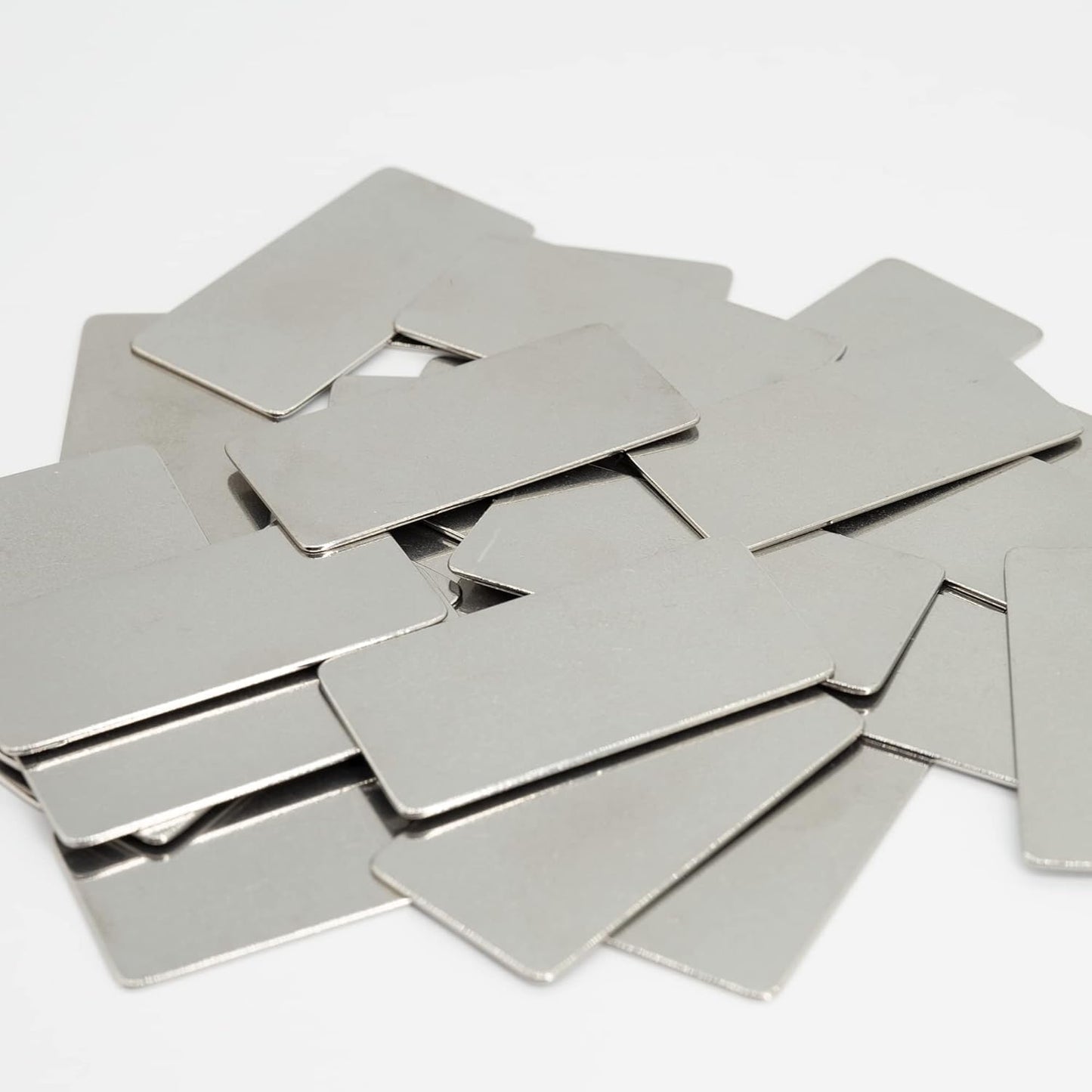 StayMax Stainless Steel Engraving Blank Tags Rectangle Stamping Blanks Blank Metal Plate 25 Pack 1x2Inch