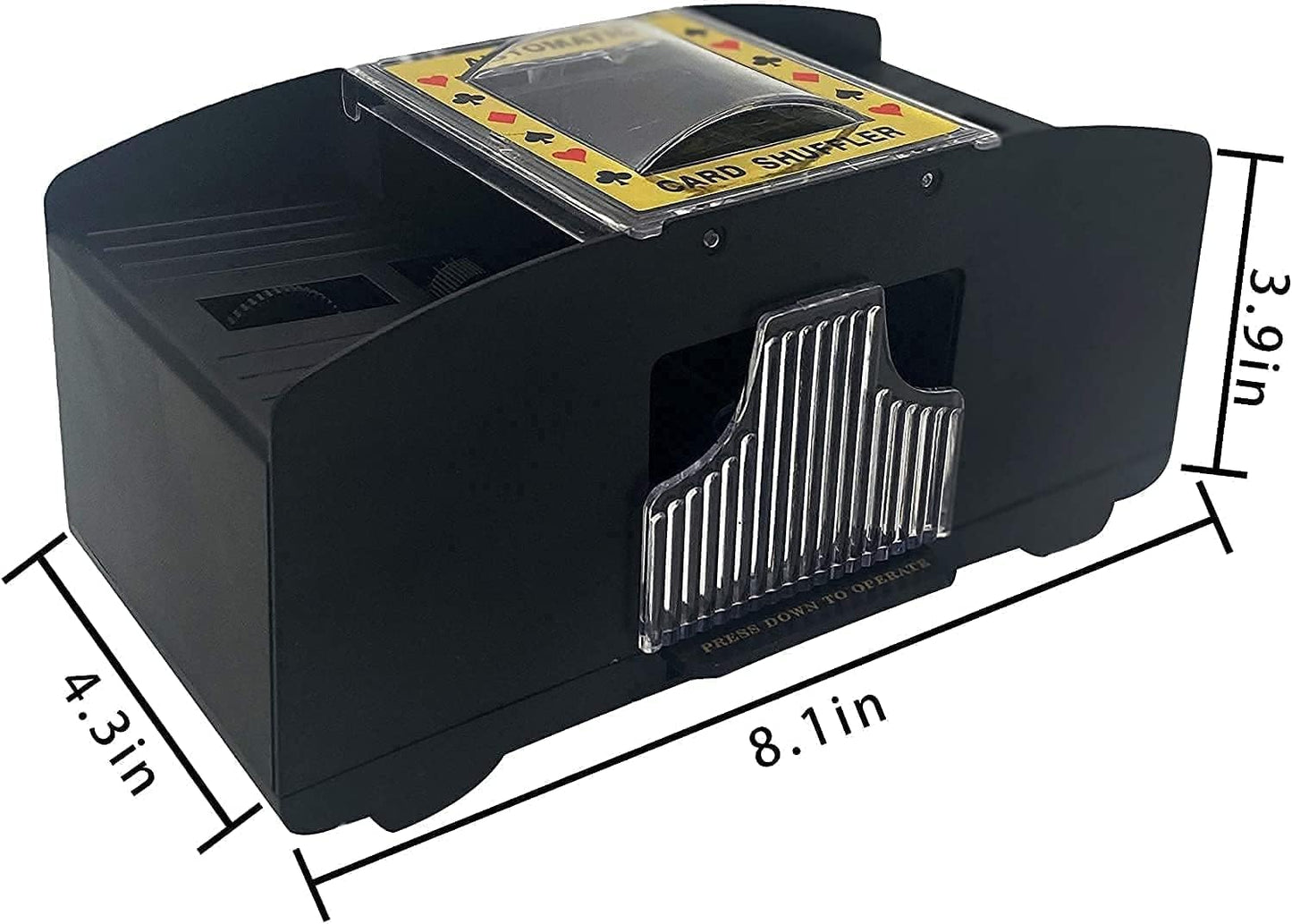 Nileole 2 Decks Automatic Card Shuffler, Battery-Powered Shuffler for UNO, Phase10, Texas Hold'em, Poker, Home Card Games, Blackjack, Party Club