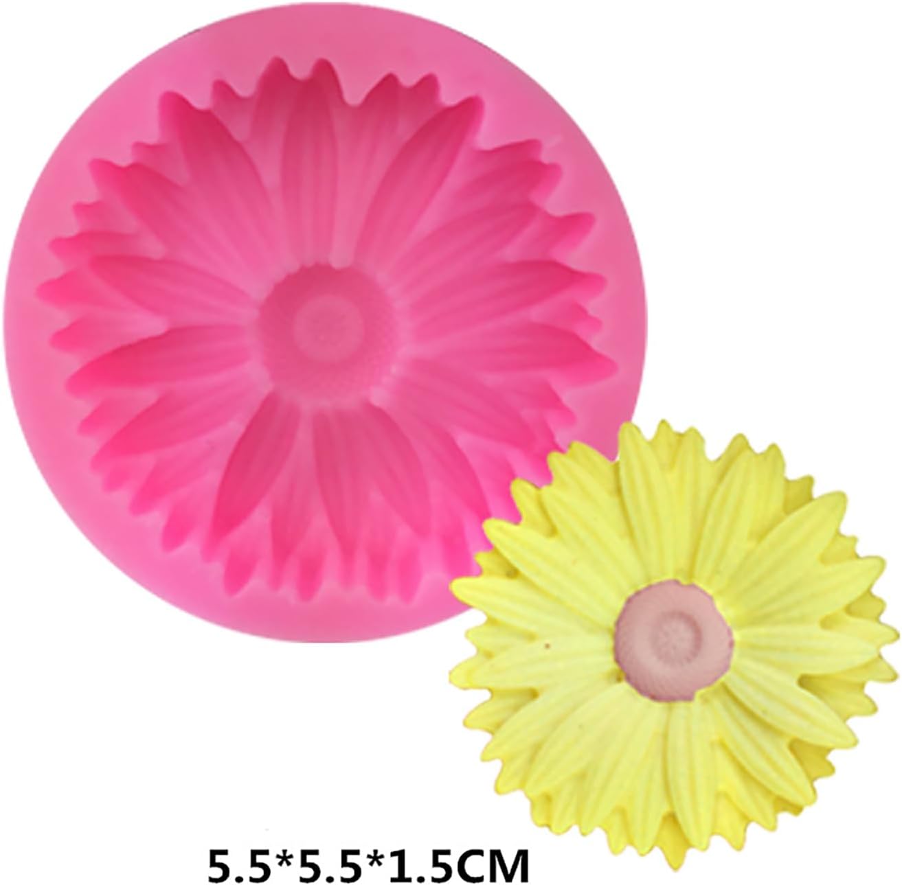 6 Pack Flower Mold: Peony, Rose, Sunflower Resin Casting Molds for Candle Making, Home Decor, 3D Animal Silicone Molds