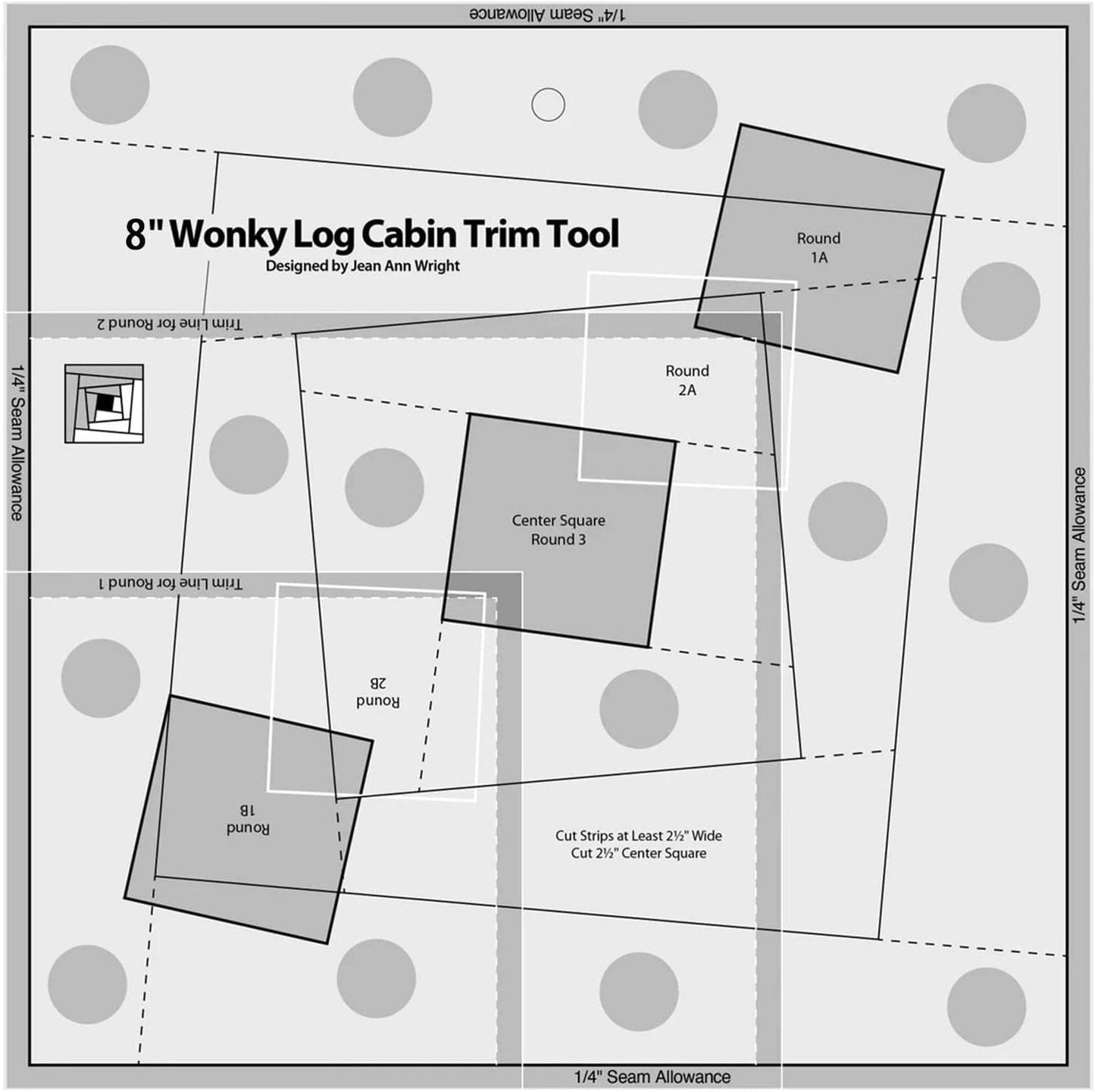 Quilting Ruler, Multi-Purpose Sewing Templates, Motion Sewing Templates, Quilt Templates Acrylic Log Cabin Trim Tool for Cutting Patterns, Sewing Accessories
