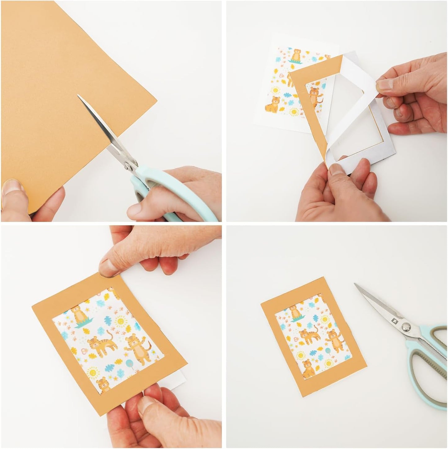 MEARCOOH Self Adhesive Foam Sheets, Khika 9x12 Inch 2mm Sticky Eva Foam Paper for Crafts Cardmaking Photo Frames Classroom Scrapbooking Christmas Crafts (Khika 10 Sheets)