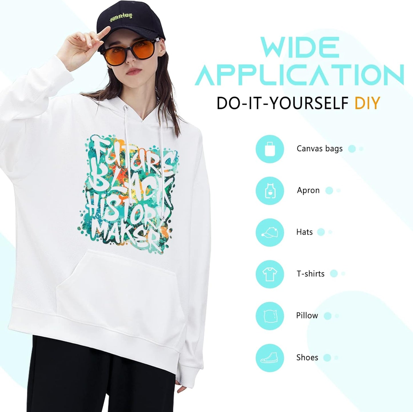 Tintnut Splash Heat Transfer Vinyl Roll - 12 Inch x 5ft Blue Watercolor Ink Patterned HTV Splatter Iron On Vinyl DIY T-Shirts Hats Clothes Canvas Bags for Cricut or Silhouette Cameo