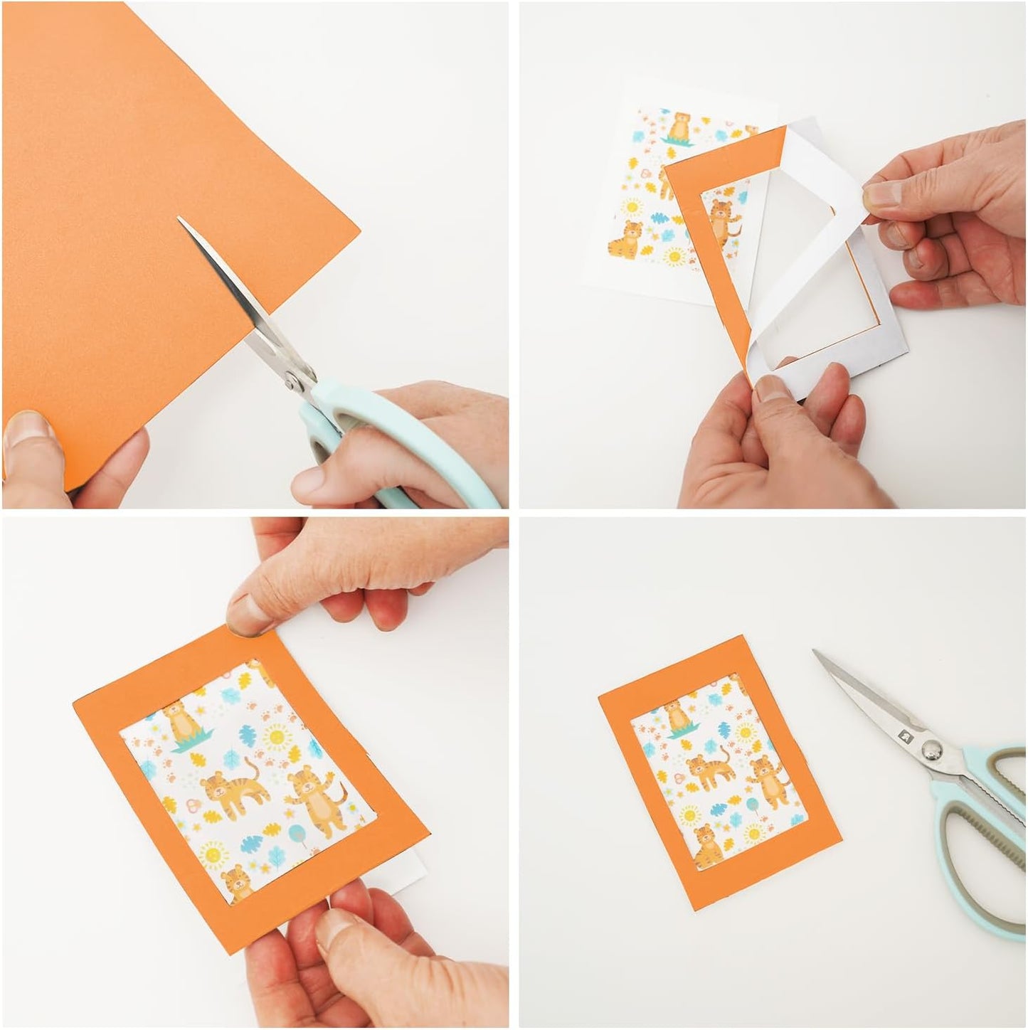 MEARCOOH Self Adhesive Foam Sheets, Orange 9x12 Inch 2mm Sticky Eva Foam Paper for Crafts Cardmaking Photo Frames Classroom Scrapbooking Christmas Crafts (Orange 10 Sheets)