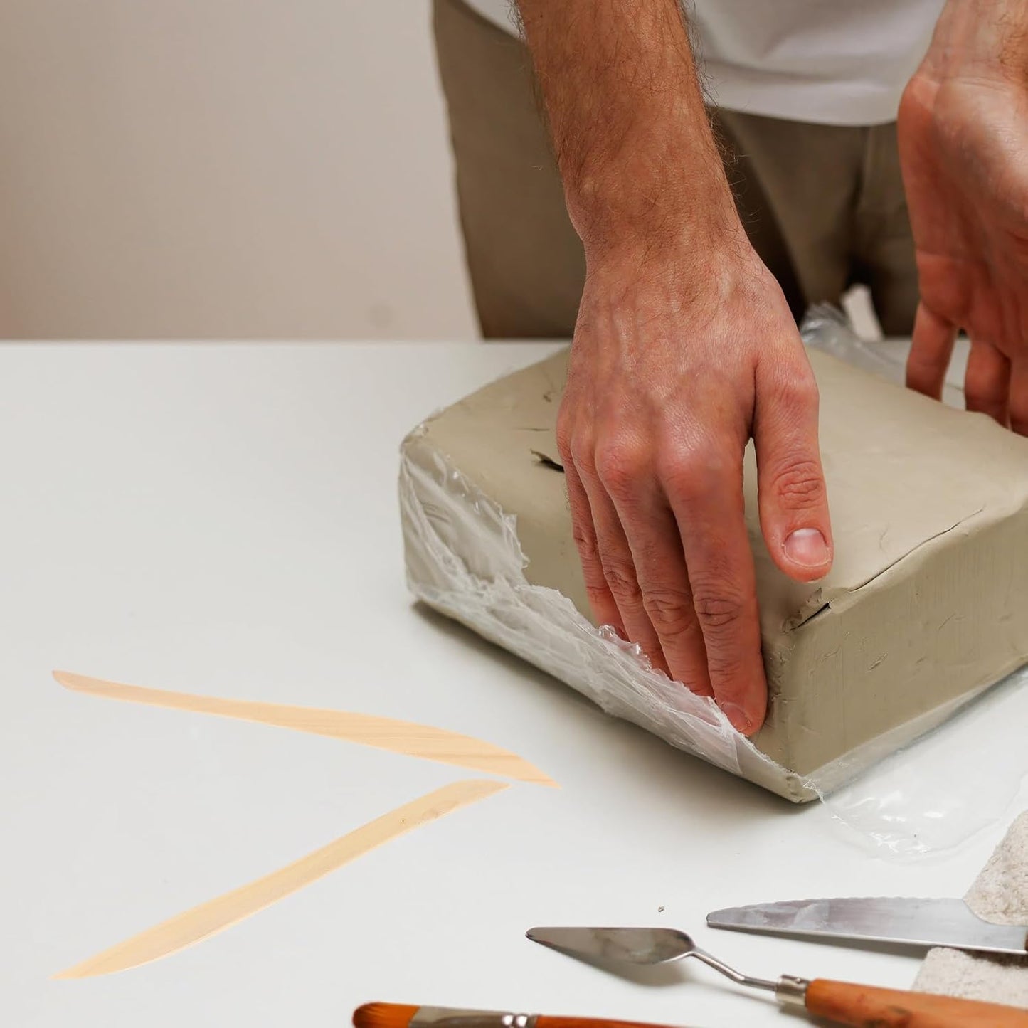 VILLCASE 30pcs Wooden Clay Carving Modeling Tools Kit, Double-Ended Clay Sculpture Tools, Polymer Pottery Dough Modeling Ceramic Tools for Cutting Shaping