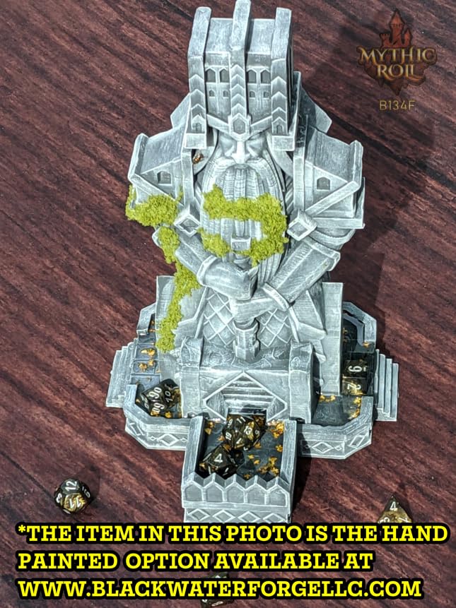 Dwarven 3D Printed Dice Tower - Baldur's Shrine by Unchained Games - Mythic Roll - Carve Your Fate in Stone with Ancestral Echoes and Valor! (05.) Green)