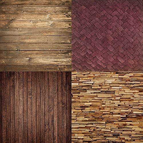 DESEACO Scrapbook Paper Pad 6x6 Wood Background Paper, Single-Sided Decopodge Paper,Colorful Cardstock Paper Scrapbooking DIY Decorative Background Cardmaking Supplies,Junk Journal Craft Paper-24Pcs