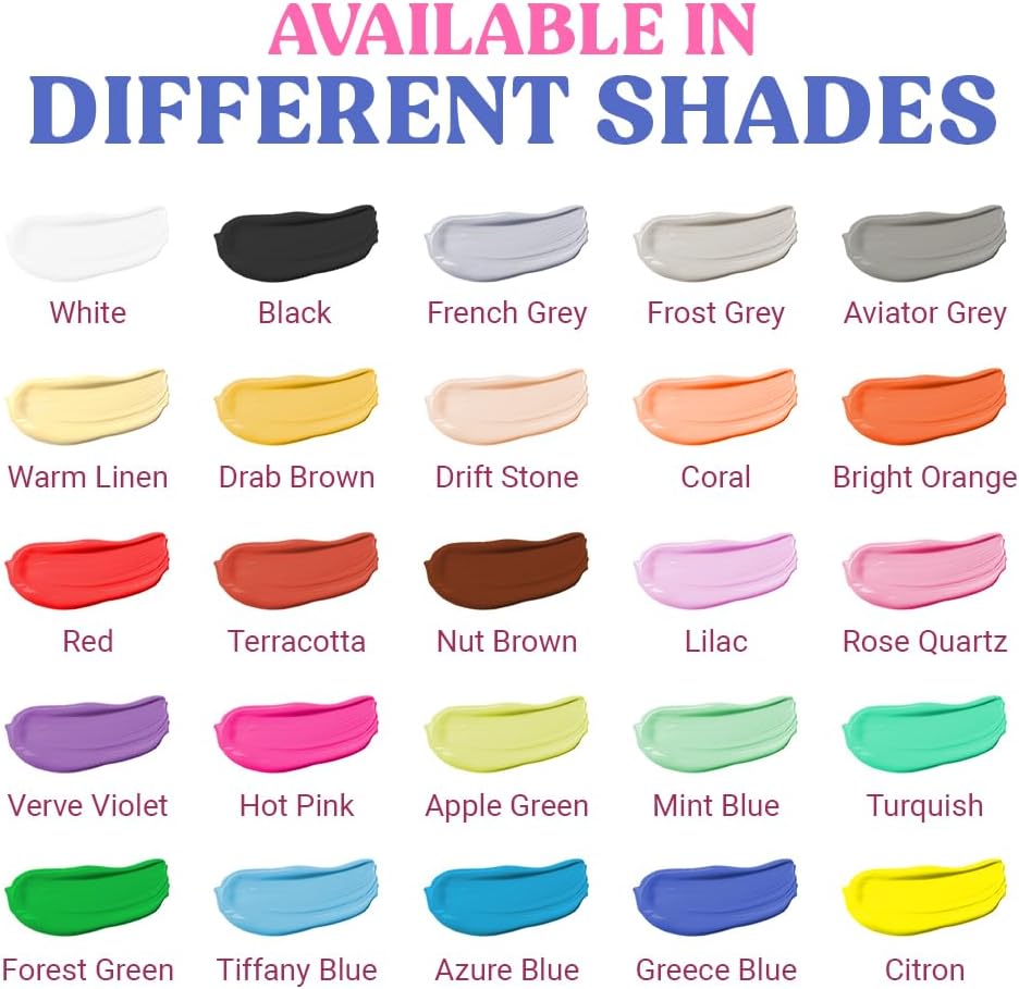 GRANOTONE Chalk Paint for Furniture | Matt-Finish Water-Based Acrylic Paint for Wood, Walls, Metal, Glass, Paper, Fabric Canvas | Maximum Coverage Chalk Paint for Kids & Adults, 500 Ml (NUT BROWN)