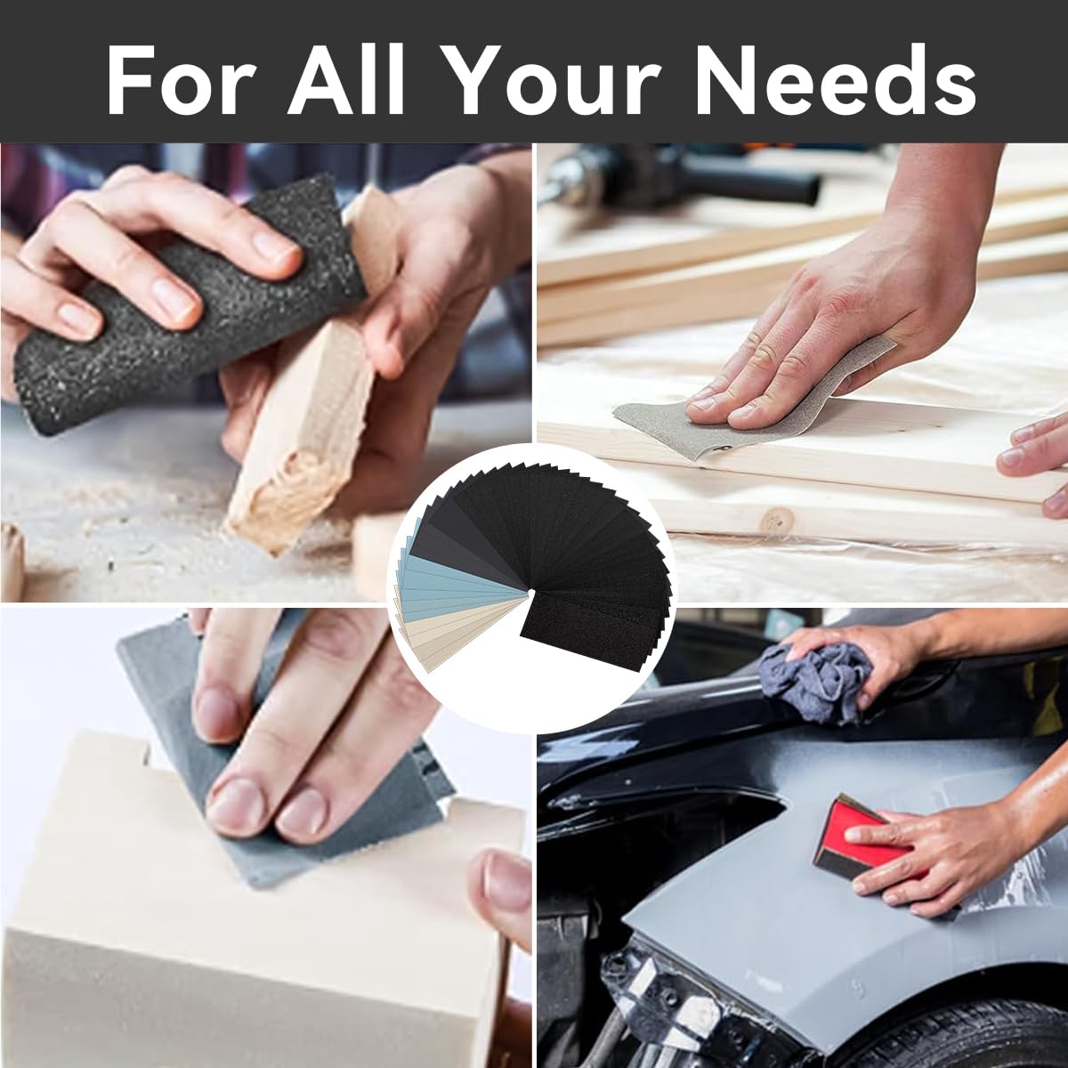 25-Piece Fine Sandpaper Set 1000/2000/3000/5000/7000 Grit Wet Dry Sandpaper Combo 9x3.6 Inches, Suitable for Automotive, Resin Furniture Finishing, Stone Turning Finishing