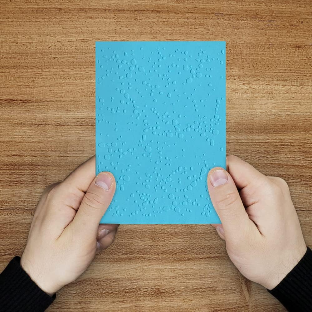 Hying 3-D Textured Impressions Background Embossing Folder, Bubble Pattern Plastic Embossing Folder Template for Card Making Scrapbooking Paper Craft Album Stamps DIY Décor
