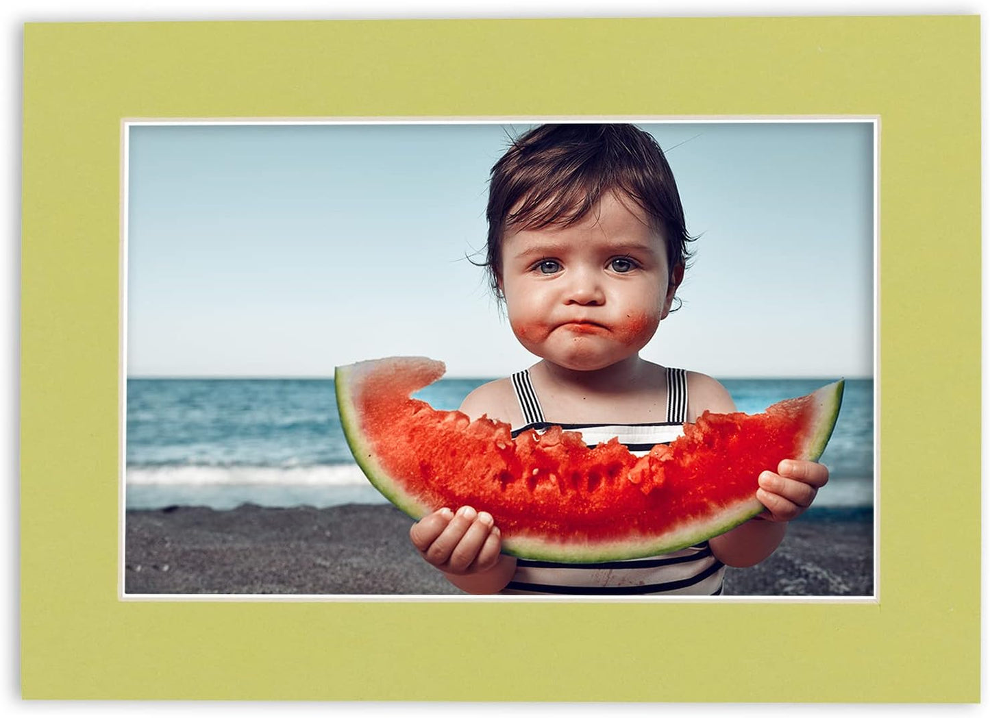 11x14 Mat for 8.5x11 Photo - Precut Pistachio Green Picture Matboard for Frames Measuring 11 x 14 Inches - Bevel Cut Matte to Display Art Measuring 8.5 x 11 Inches - Acid Free ONE MAT