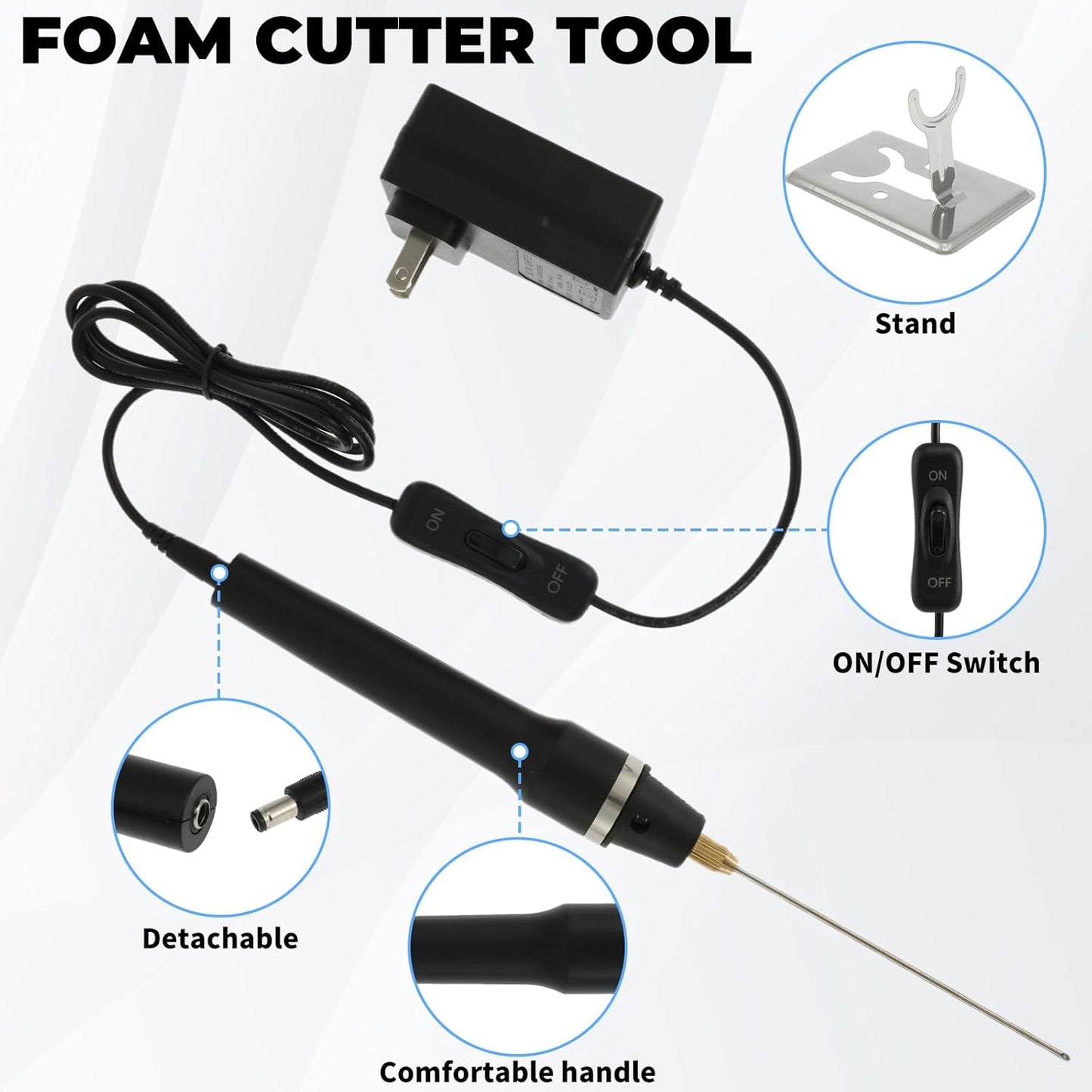 3-in-1Hot Wire Foam Cutter, Foam Cutter Tool Kit, Knife, with 4 Cutting Machine Pen and Carrying Case for Styrofoam Foam Cutting Arts Handcraft DIY