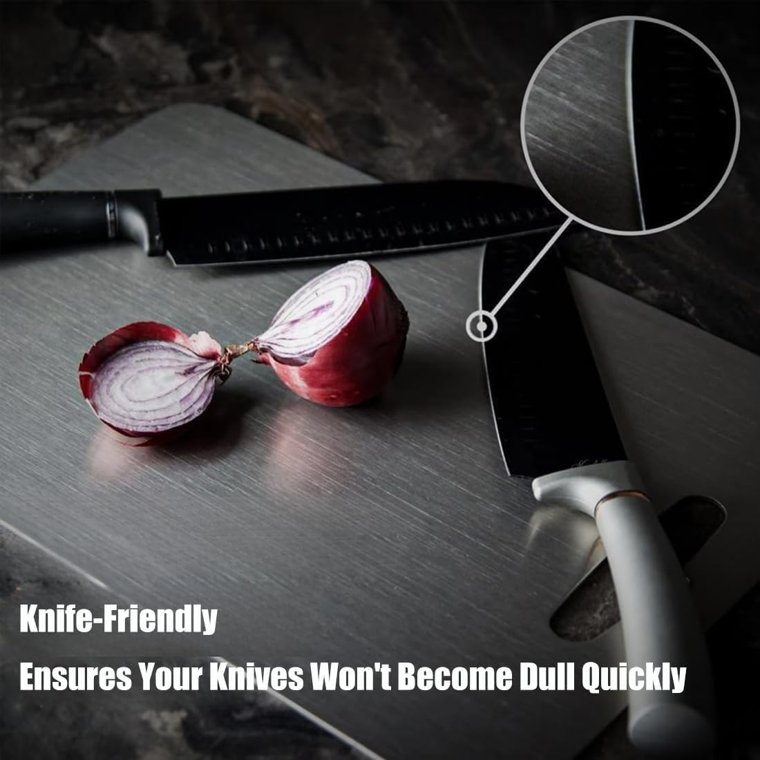 Titanium Cutting Board - 2025 New Upgrade 100% Pure Titanium Cutting Boards for Kitchen Double Sided Non Toxic Titanware Cutting Board,Hygiene Durable Dishwasher Safe Chopping Board (14"L x 10"W)