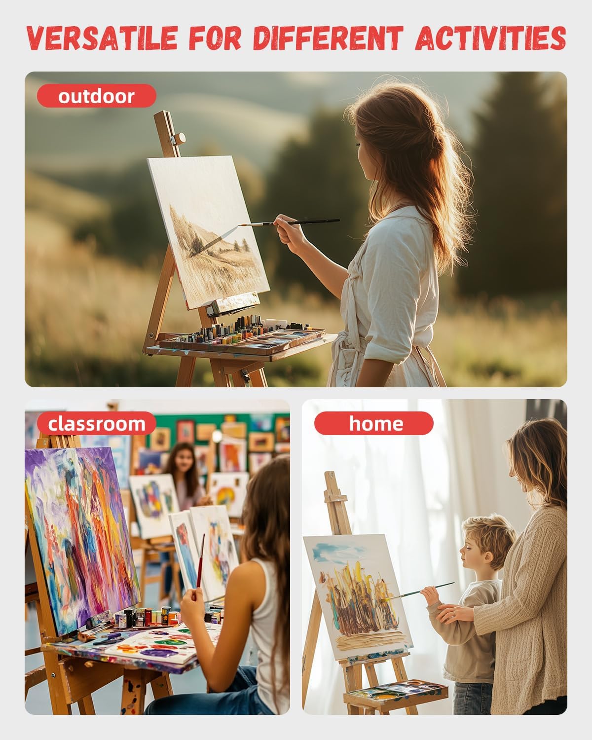 Simetufy 30 Pack 9x12 Inch Canvas Boards for Painting Bulk, Kids Art Novices Blank Canvas Panels, Gesso Primed 100% Cotton for Acrylic Oil Watercolor Tempera Paint