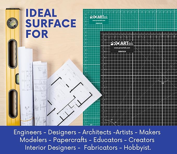 PK00010 Model GBM3648 Series 36" x 48" Professional Cutting Mat; Double-Sided Green/Black; Self-Healing; For Graphic Arts, Hobbies, Sewing, Scrapbooking, and other Cutting Projects
