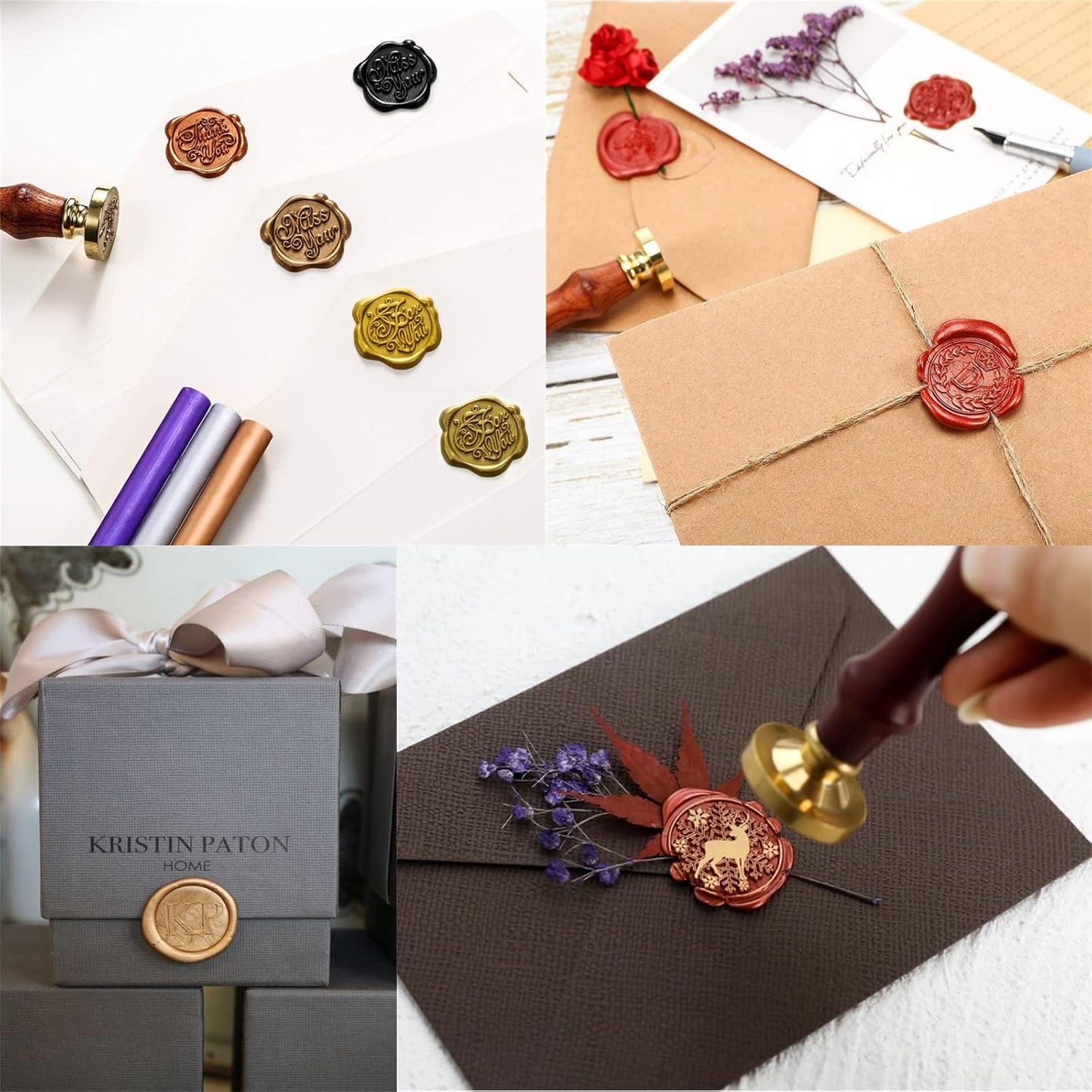 6 Pieces Sealing Wax Sticks with Wicks for Letter Seal Wax Stamp,Wedding Invitations, Packaging Decoration,Christmas Gift Ideas (Wine Red)