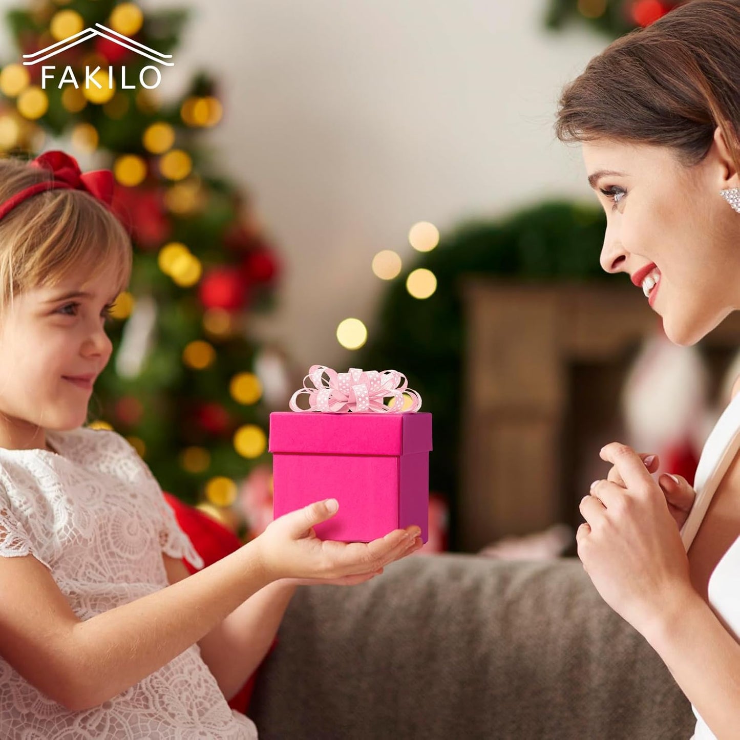 Polka Dot Grosgrain Ribbon 3/8 Inch, 25 Yards Spool Pink and White Dot Craft Ribbon for Christmas Gift Wrapping DIY Crafts Hair Bows Wedding Party Decor Sewing and Home Decoration