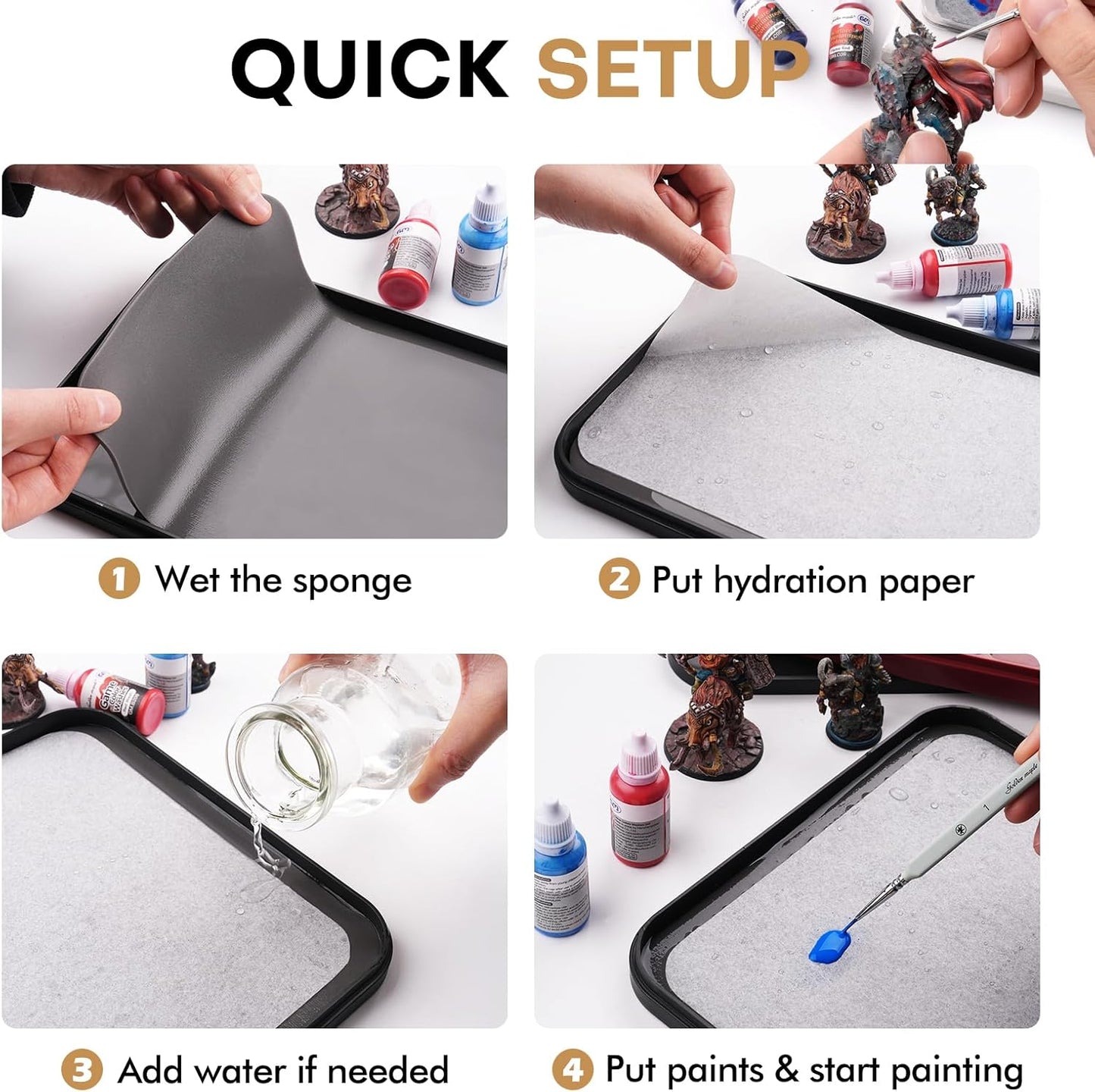 Golden Maple Wet Palette Paper, 100 Sheets Stay Wet Palette Paper Refill for Miniature & Model Painting and Acrylic Painting, DIY Craft, Keep Paint Wet Fresh, Size 8.5x5.9in