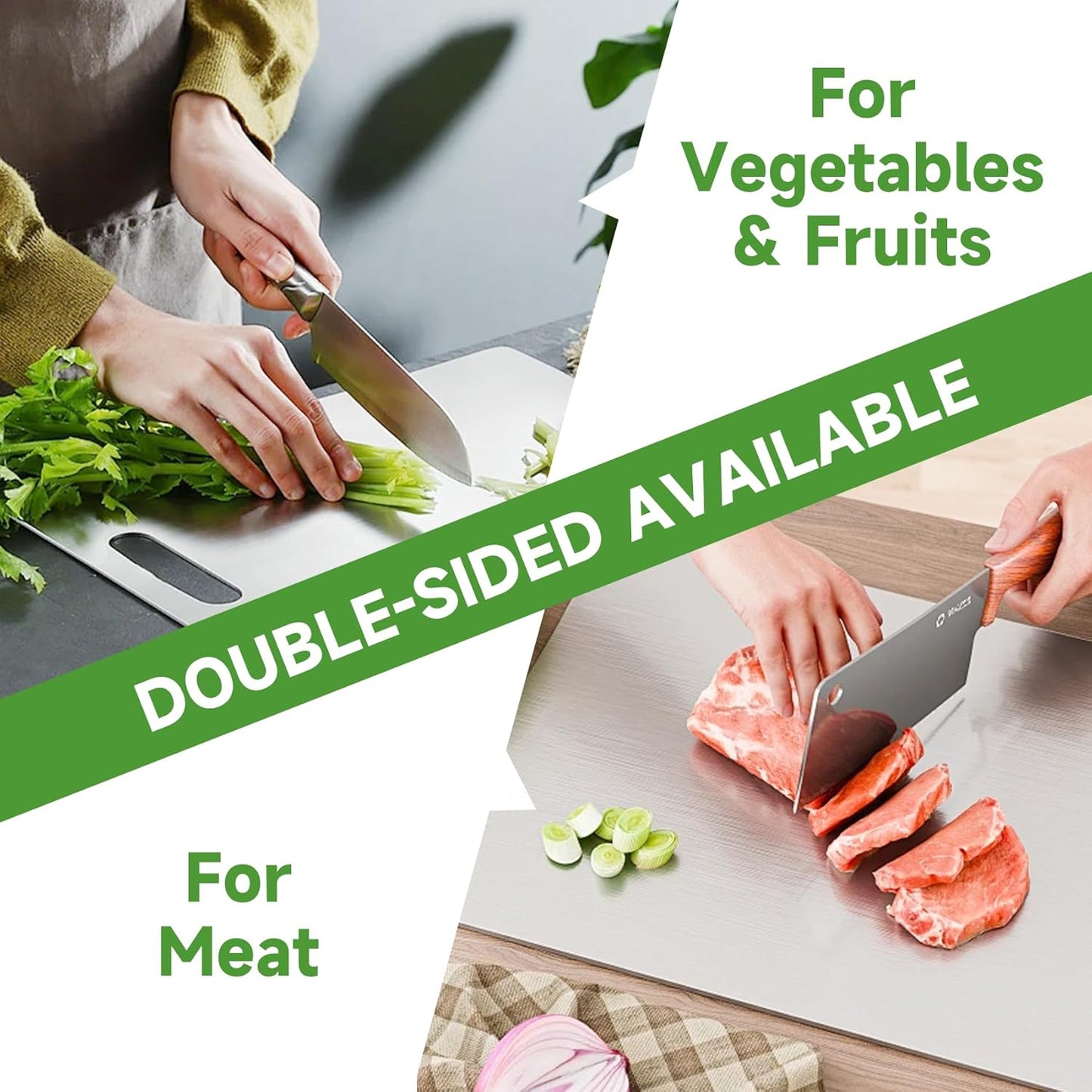 Titanium Cutting Board - 2025 New Upgrade 100% Pure Titanium Cutting Boards for Kitchen Double Sided Non Toxic Cutting Board,Hygiene Durable Dishwasher Safe Chopping Board (M:13.38IN*9.05IN)