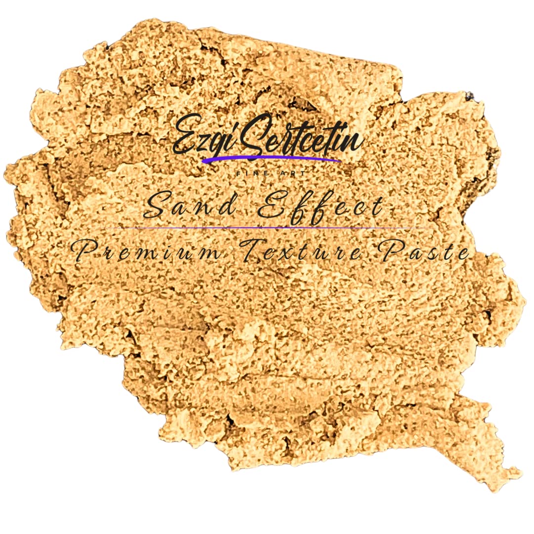 Premium Sand Effect Texture Paste | 6oz by Volume | Unique Metallic Colors | Excellent Sand Texture Effect | by Ezgi Sertcetin (Metallic Parmigiana)