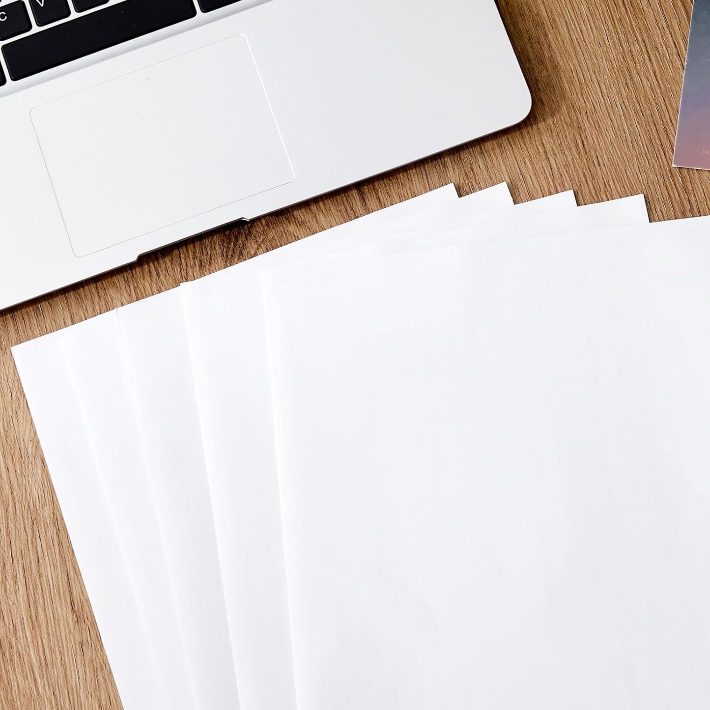 Clabby 36 Sheets Holographic Sticker Paper A4 Vinyl Sticker Paper Self Adhesive Waterproof Transparent Film, 11.7 x 8.3 inches(Clear)