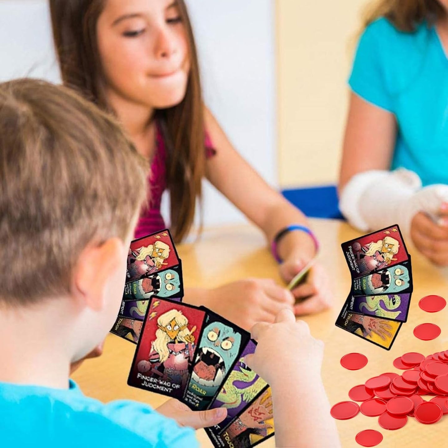 Coopay 600 Pieces Plastic Poker Chips Learning Counters Disks Bingo Chip Counting Discs Markers for Math Practice and Poker Card Game Tokens, Teaching Rewards, 38 mm/ 1.5 Inches (Red)