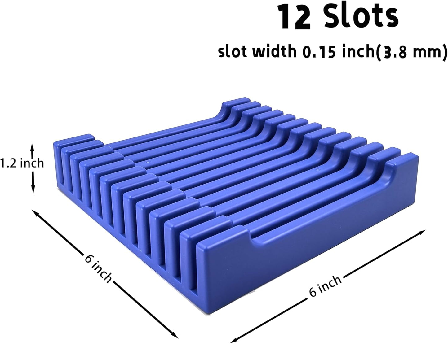 Storage Rack for Quilting Rulers, 12 Slot Ruler Holder Organizer and Storage (2-Pack)