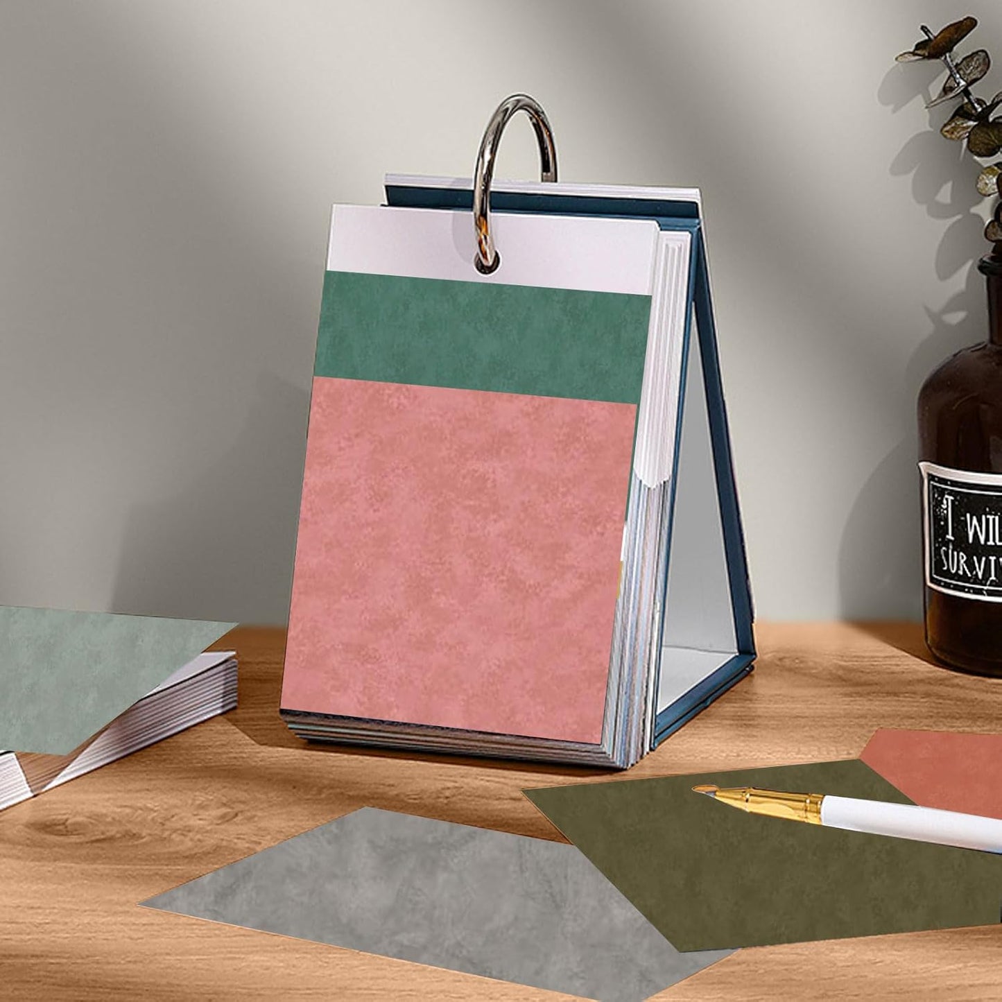 Scrapbook Paper 12x12, Double-Sided Suede Textured Craft Paper Set 24 Sheets/24 Designs, Warm Boho Tone for Decorative Paper, Greeting Cards, Photo Album Decoration