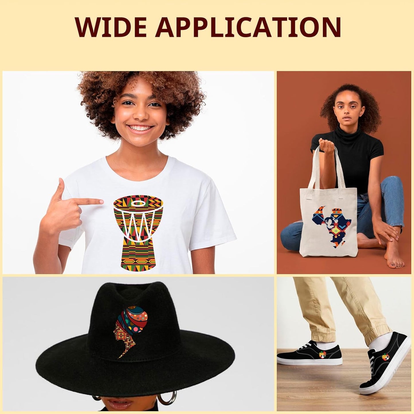 HTVRONT Kwanzaa HTV Vinyl Sheets - 11 Pack of 12x10 Inch Heat Transfer Vinyl for T Shirts, Easy Iron On Vinyl Bundle for Kwanzaa Decorations & Crafts